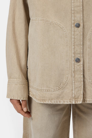 Worker Overshirt in Wheat Beige
