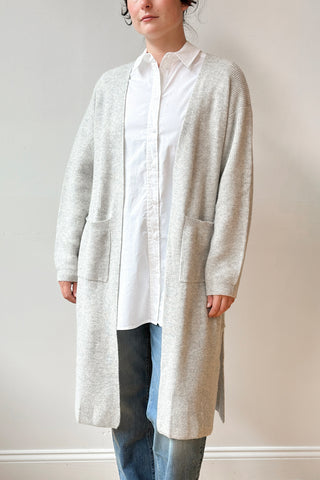 Electric Maxi Cardi in Fluffy Grey