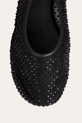 Balla Crystal Flat in Black