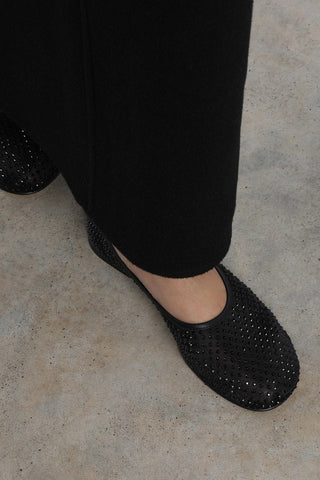 Balla Crystal Flat in Black