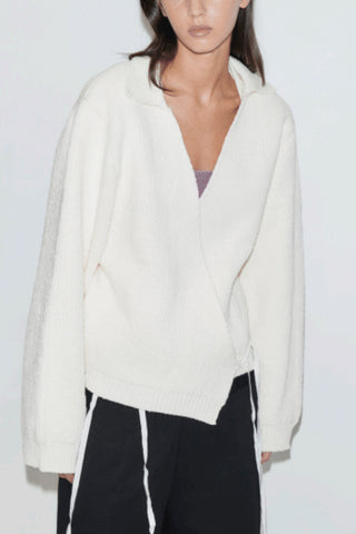 Wrap Cardigan in Snow