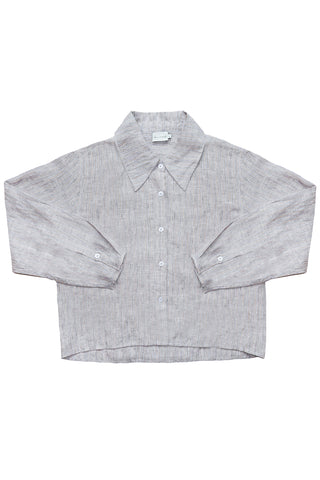 Collar Point Shirt in Haze Blue