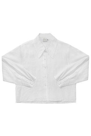 Collar Point Shirt in White