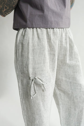 Eyelet Pant in Fine Stripe