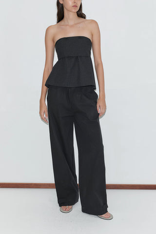 Snap Tab Pant in Black