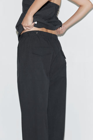 Snap Tab Pant in Black
