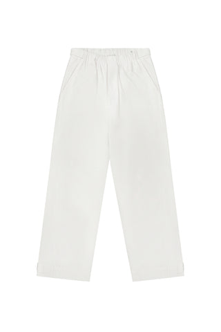 Snap Tab Pant in White