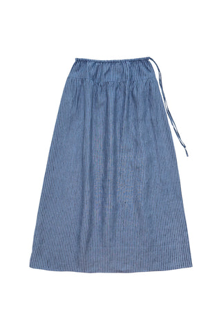 Maxi Skirt in Azure Stripe