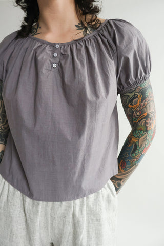 Poplin T Shirt in Currant