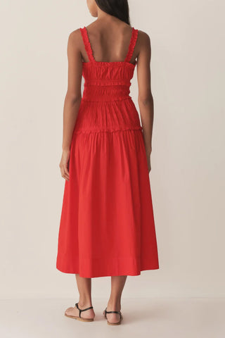 Marianne Dress in Carmine