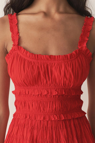 Marianne Dress in Carmine