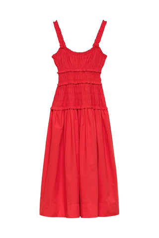 Marianne Dress in Carmine