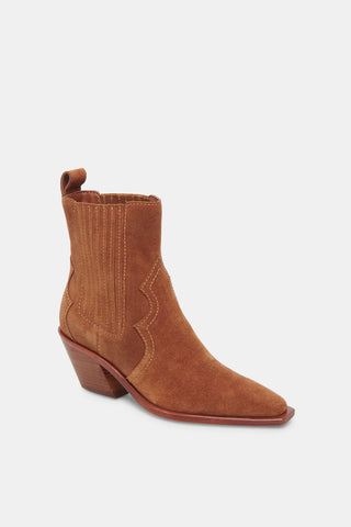 Senna Ankle Boot in Chestnut Suede