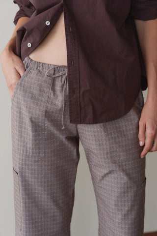 Cotton Dobby Cargo Pant in Espresso