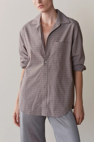 Cotton Dobby Shirt in Espresso