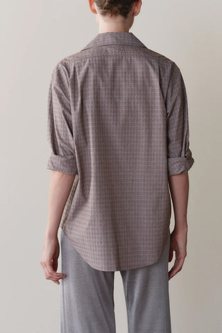 Cotton Dobby Shirt in Espresso
