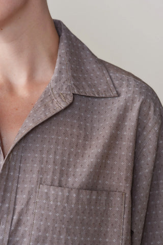 Cotton Dobby Shirt in Espresso
