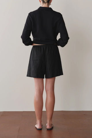 Linen Short in Jet