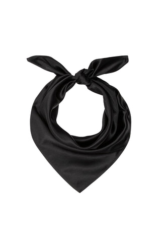 Silk Headscarf in Jet
