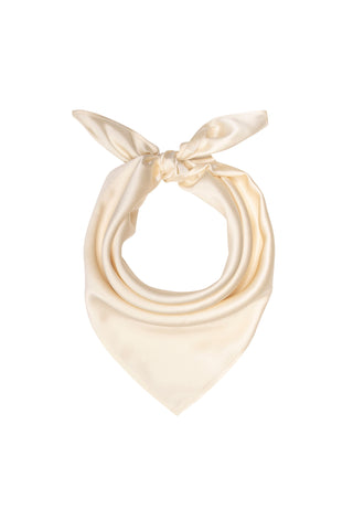 Silk Headscarf in Creme