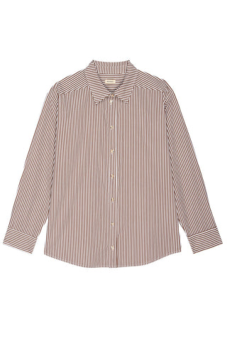 The Stripe Pop Shirt in Espresso Stripe