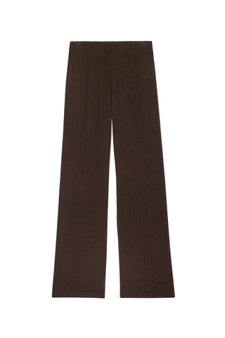 Sweater Rib Simple Pant in Espresso