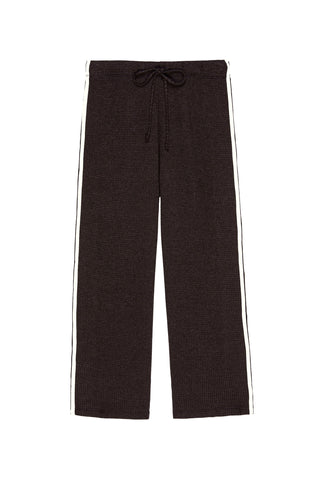 Thermal Crop Stripe Pant in Espresso