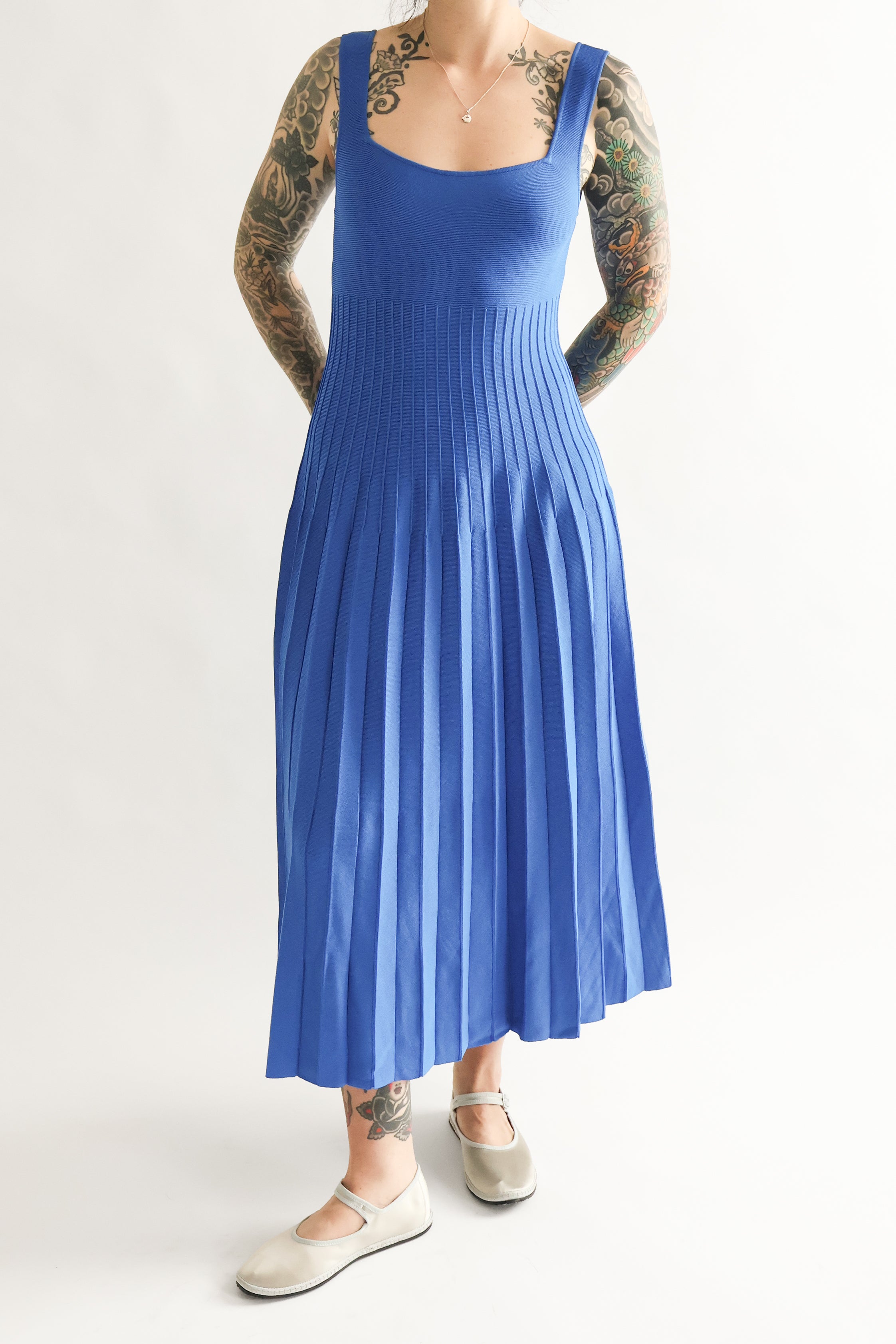 STAUD, Ellison Dress in Cobalt, Size XS