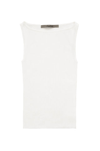 Military Rib Boatneck Tank in Undyed