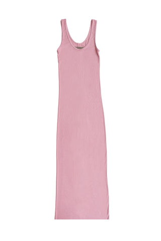 Stretch Silk Knit Maxi Dress in Cherry Blossom