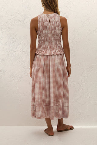 Cales Top in Paloma Check