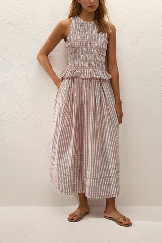 Cales Top in Paloma Check