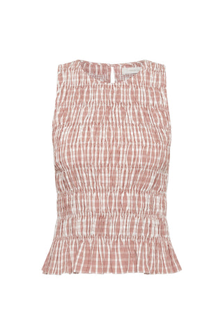 Cales Top in Paloma Check