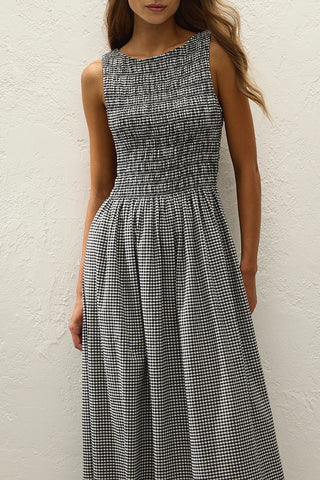 Carina Maxi Dress in Cantinho Gingham
