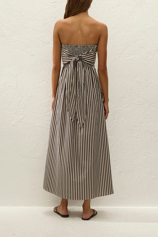 Casimiro Midi Dress in Rita Stripe/Port