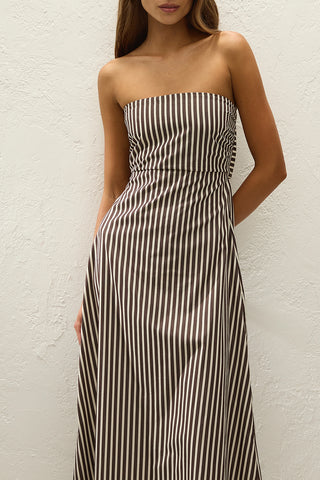 Casimiro Midi Dress in Rita Stripe/Port