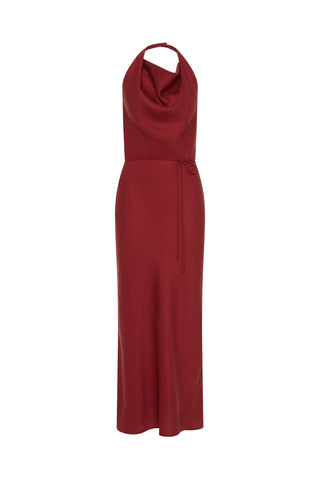 Izaro Maxi Dress in Porto Red