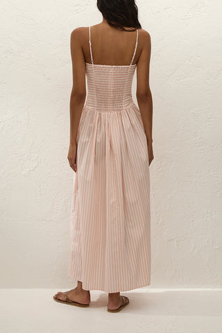 Portlligat Maxi Dress in Carmen Stripe/Peony White
