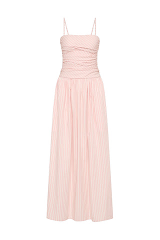 Portlligat Maxi Dress in Carmen Stripe/Peony White