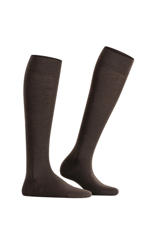 Sensitive Berlin Knee High Socks Dark Brown