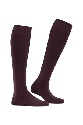 Soft Merino Knee High Socks in Barolo