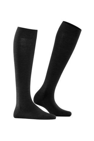 Soft Merino Knee High Socks in Black