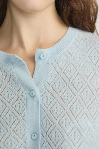 Delicate Cashmere Cardigan in Sky Blue