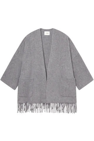 Fringe Coat in Heather Grey