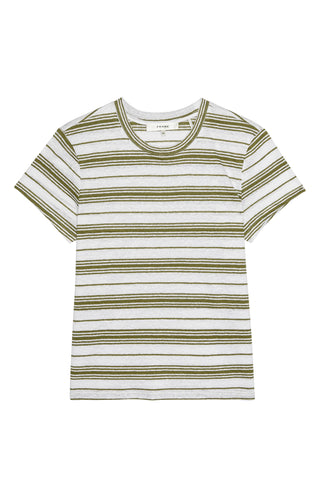Linen Baby Tee in Military Multi