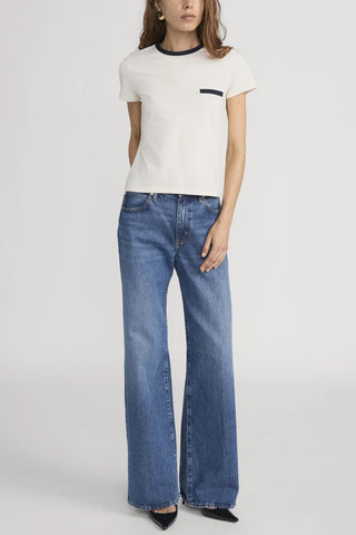 Pique Baby Tee in Cream