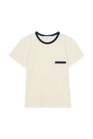 Pique Baby Tee in Cream