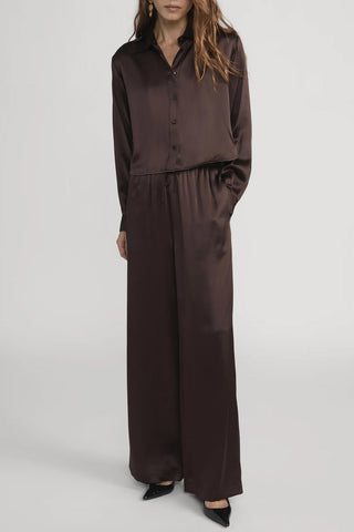 Silk Charles Shirt in Americano