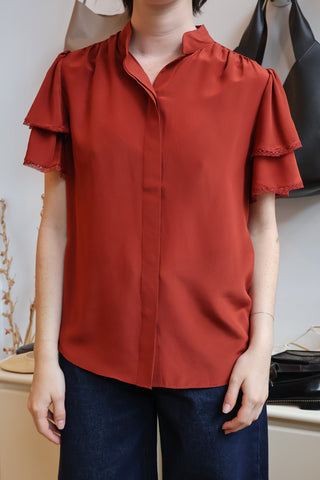 Silk Arcadia Top in Paprika