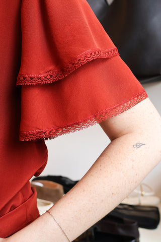 Silk Arcadia Top in Paprika